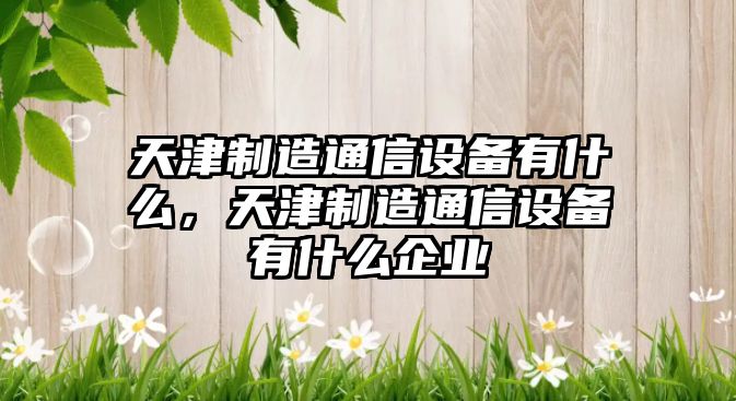 天津制造通信設備有什么，天津制造通信設備有什么企業(yè)