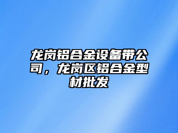 龍崗鋁合金設備帶公司，龍崗區鋁合金型材批發(fā)