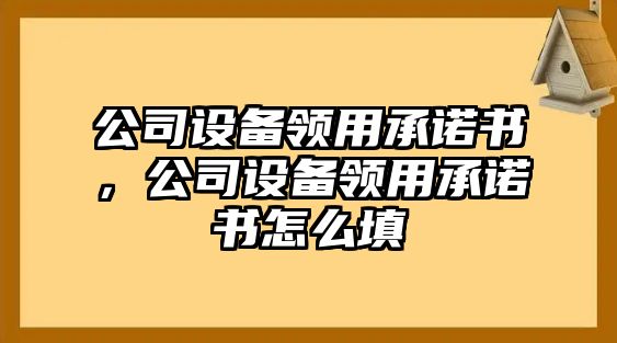 公司設備領(lǐng)用承諾書(shū)，公司設備領(lǐng)用承諾書(shū)怎么填
