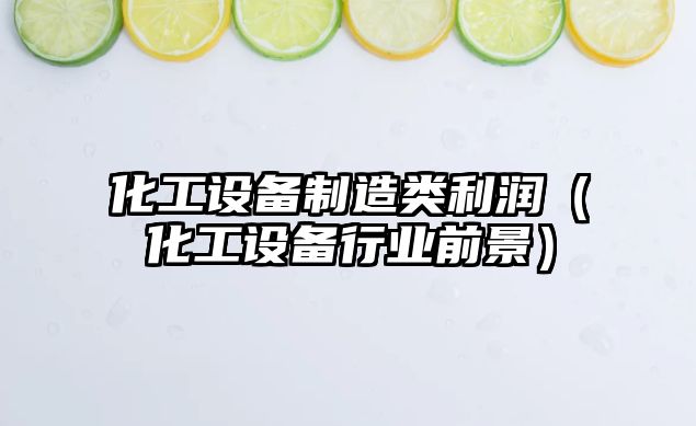 化工設備制造類(lèi)利潤（化工設備行業(yè)前景）