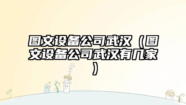 圖文設備公司武漢（圖文設備公司武漢有幾家）