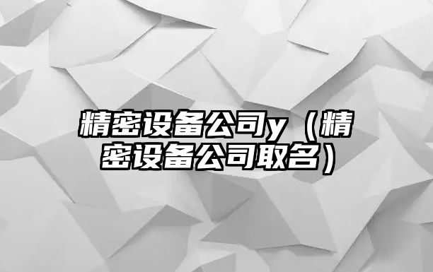 精密設備公司y（精密設備公司取名）