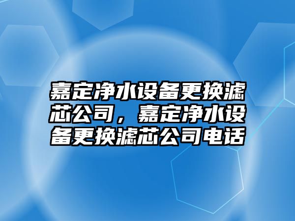 嘉定凈水設備更換濾芯公司，嘉定凈水設備更換濾芯公司電話(huà)