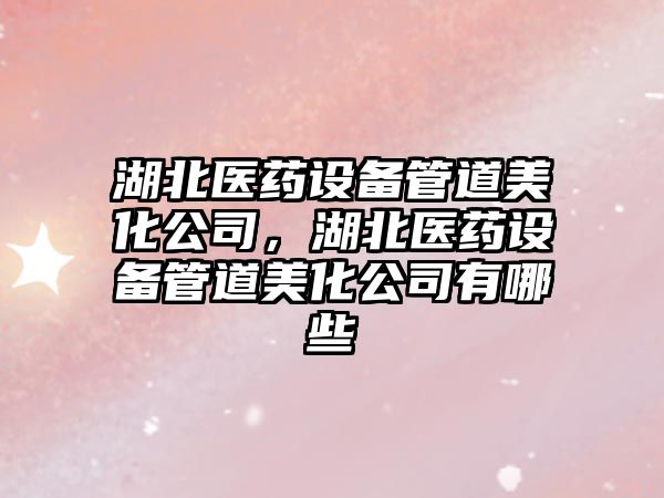 湖北醫藥設備管道美化公司，湖北醫藥設備管道美化公司有哪些