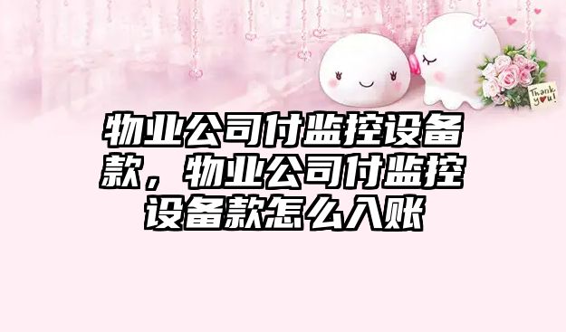 物業(yè)公司付監控設備款，物業(yè)公司付監控設備款怎么入賬