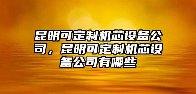 昆明可定制機芯設備公司，昆明可定制機芯設備公司有哪些