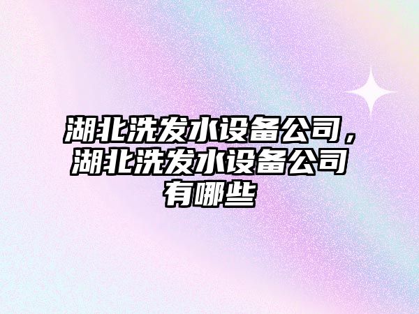 湖北洗發(fā)水設備公司，湖北洗發(fā)水設備公司有哪些
