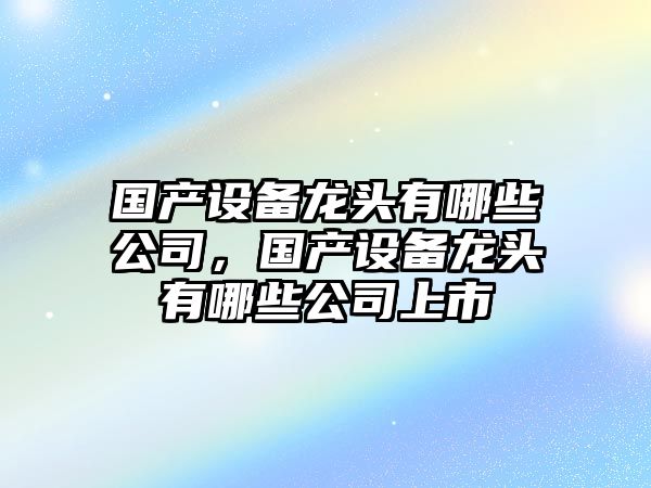 國產(chǎn)設備龍頭有哪些公司，國產(chǎn)設備龍頭有哪些公司上市