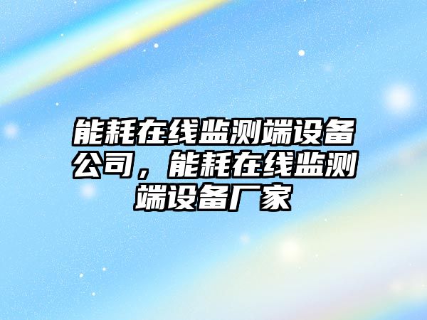 能耗在線(xiàn)監測端設備公司，能耗在線(xiàn)監測端設備廠(chǎng)家