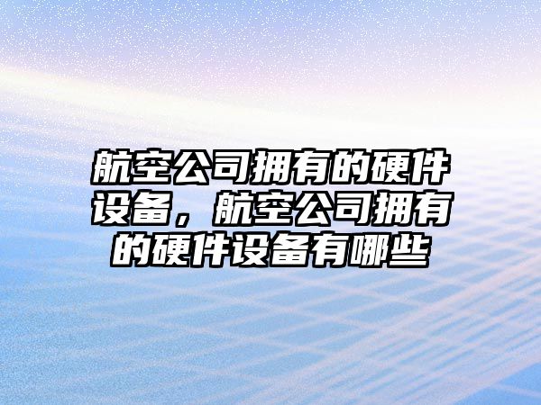 航空公司擁有的硬件設備，航空公司擁有的硬件設備有哪些