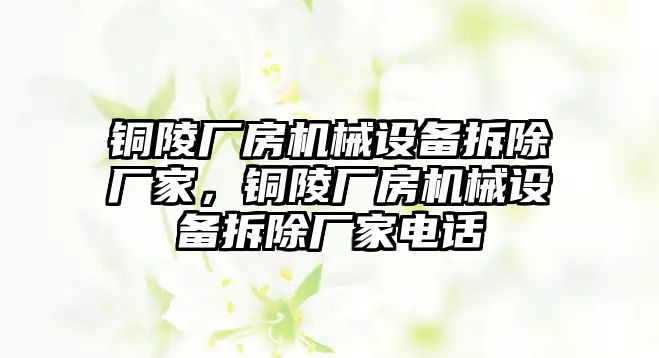 銅陵廠(chǎng)房機械設備拆除廠(chǎng)家，銅陵廠(chǎng)房機械設備拆除廠(chǎng)家電話(huà)