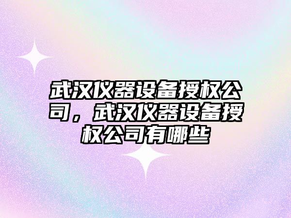 武漢儀器設備授權公司，武漢儀器設備授權公司有哪些