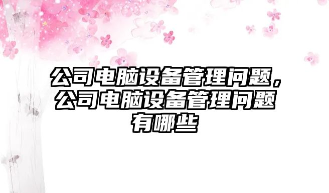 公司電腦設備管理問(wèn)題，公司電腦設備管理問(wèn)題有哪些