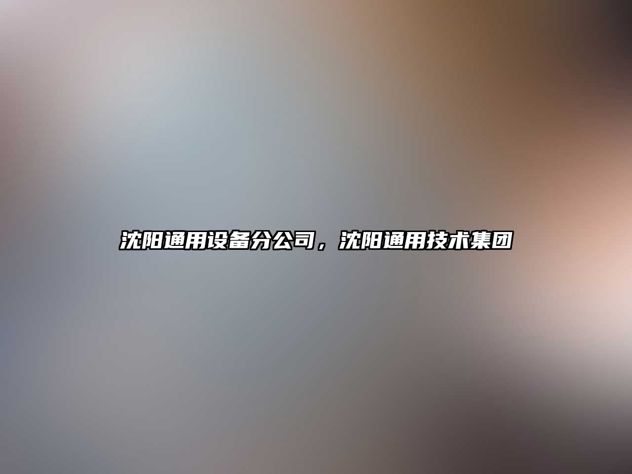 沈陽(yáng)通用設備分公司，沈陽(yáng)通用技術(shù)集團