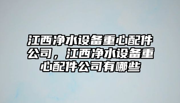 江西凈水設備重心配件公司，江西凈水設備重心配件公司有哪些