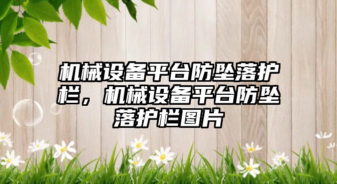 機械設備平臺防墜落護欄，機械設備平臺防墜落護欄圖片