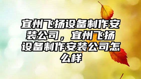 宜州飛揚設備制作安裝公司，宜州飛揚設備制作安裝公司怎么樣