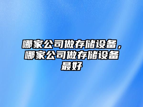 哪家公司做存儲設備，哪家公司做存儲設備最好