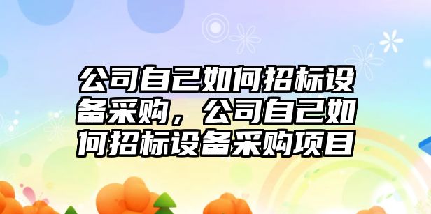 公司自己如何招標設備采購，公司自己如何招標設備采購項目