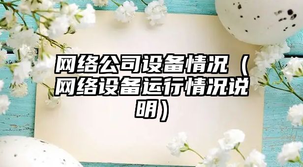 網(wǎng)絡(luò )公司設備情況（網(wǎng)絡(luò )設備運行情況說(shuō)明）