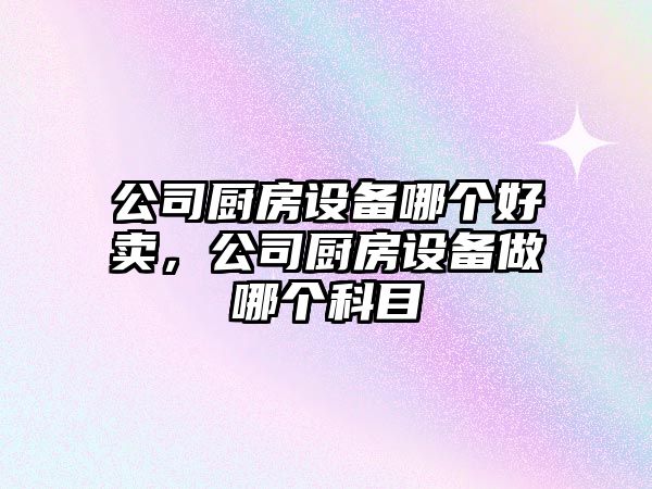 公司廚房設備哪個(gè)好賣(mài)，公司廚房設備做哪個(gè)科目
