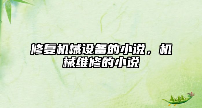 修復機械設備的小說(shuō)，機械維修的小說(shuō)
