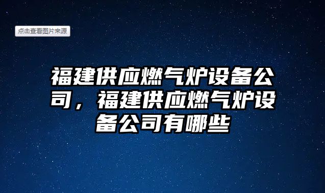 福建供應燃氣爐設備公司，福建供應燃氣爐設備公司有哪些
