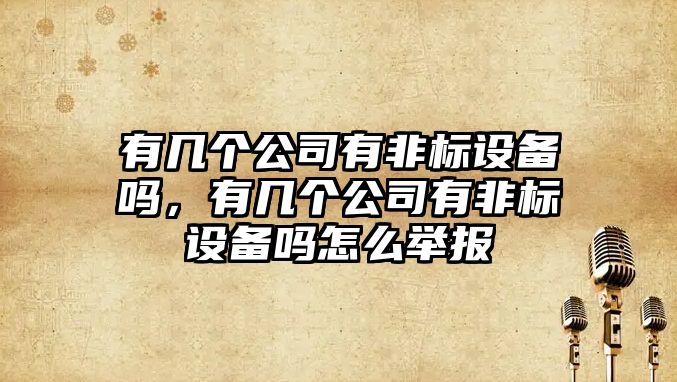 有幾個(gè)公司有非標設備嗎，有幾個(gè)公司有非標設備嗎怎么舉報