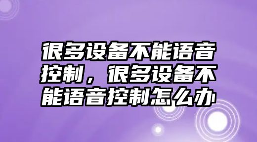 很多設備不能語(yǔ)音控制，很多設備不能語(yǔ)音控制怎么辦