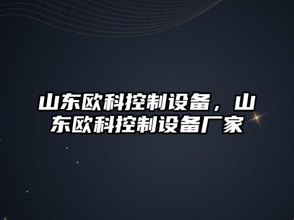 山東歐科控制設備，山東歐科控制設備廠(chǎng)家