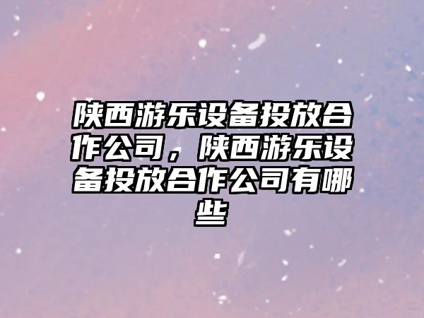 陜西游樂(lè )設備投放合作公司，陜西游樂(lè )設備投放合作公司有哪些