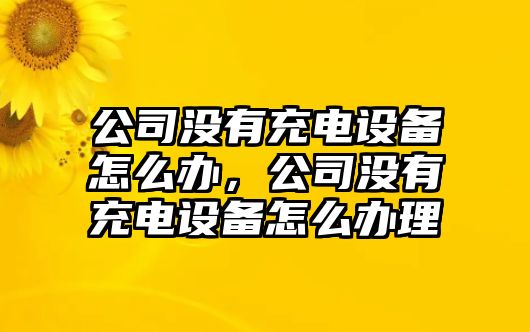 公司沒(méi)有充電設備怎么辦，公司沒(méi)有充電設備怎么辦理