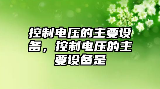 控制電壓的主要設備，控制電壓的主要設備是