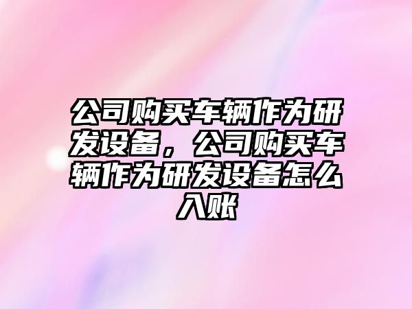 公司購買(mǎi)車(chē)輛作為研發(fā)設備，公司購買(mǎi)車(chē)輛作為研發(fā)設備怎么入賬
