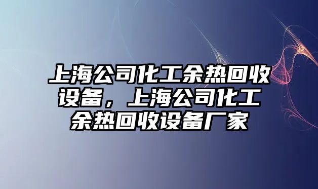 上海公司化工余熱回收設備，上海公司化工余熱回收設備廠(chǎng)家
