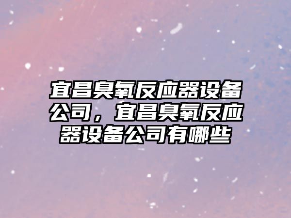 宜昌臭氧反應器設備公司，宜昌臭氧反應器設備公司有哪些