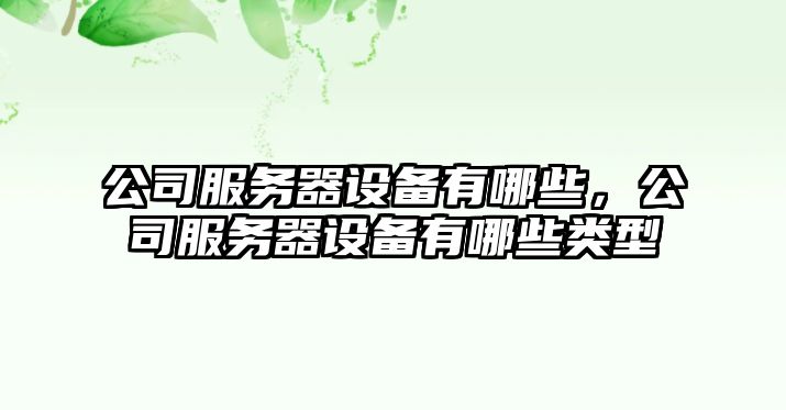公司服務(wù)器設備有哪些，公司服務(wù)器設備有哪些類(lèi)型