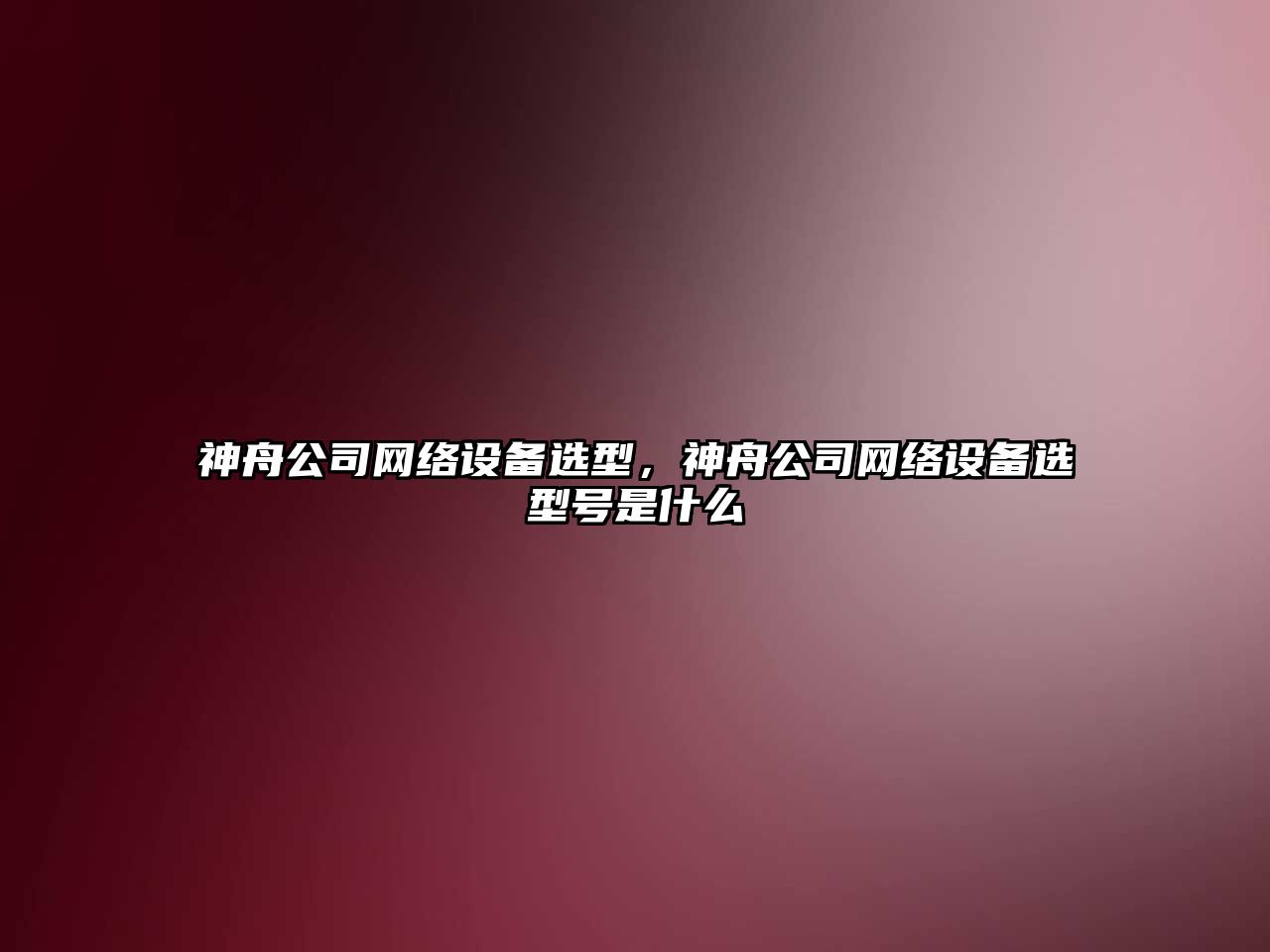 神舟公司網(wǎng)絡(luò )設備選型，神舟公司網(wǎng)絡(luò )設備選型號是什么