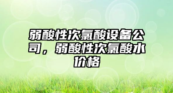 弱酸性次氯酸設備公司，弱酸性次氯酸水價(jià)格