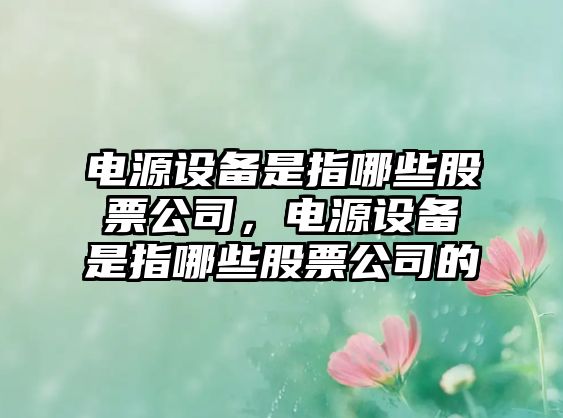 電源設備是指哪些股票公司，電源設備是指哪些股票公司的