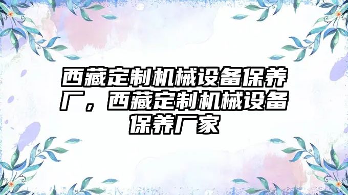 西藏定制機械設備保養廠(chǎng)，西藏定制機械設備保養廠(chǎng)家