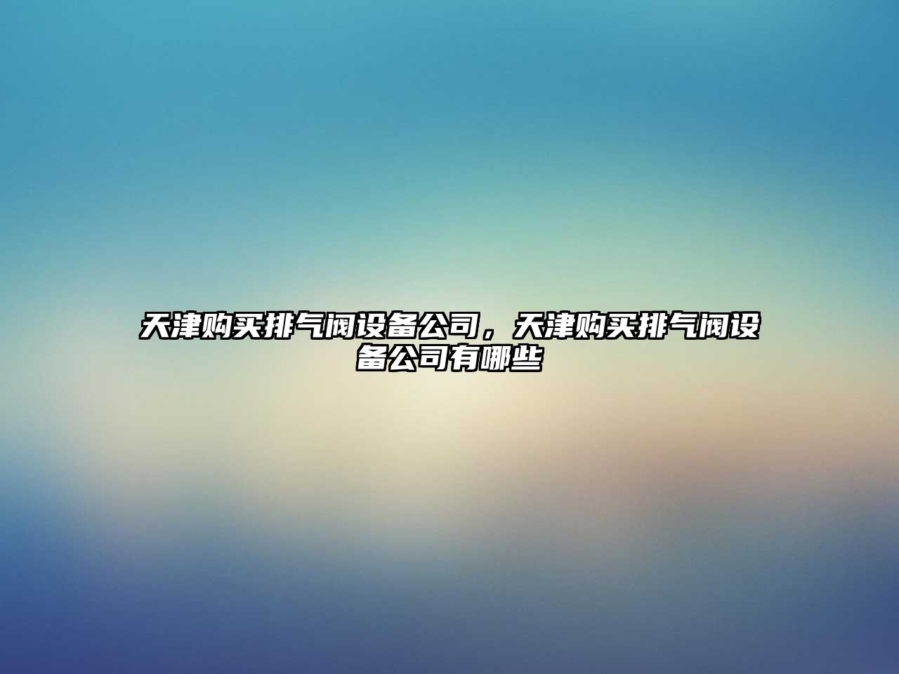 天津購買(mǎi)排氣閥設備公司，天津購買(mǎi)排氣閥設備公司有哪些