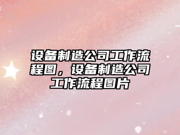 設備制造公司工作流程圖，設備制造公司工作流程圖片