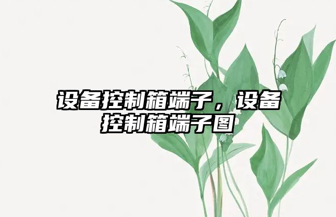 設備控制箱端子，設備控制箱端子圖