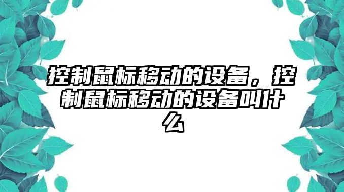控制鼠標移動(dòng)的設備，控制鼠標移動(dòng)的設備叫什么