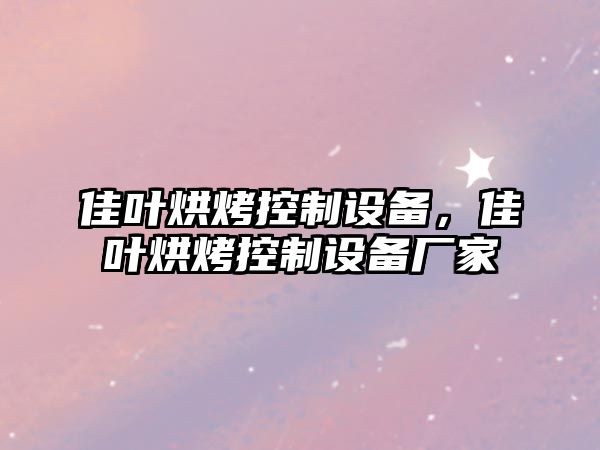 佳葉烘烤控制設備，佳葉烘烤控制設備廠(chǎng)家