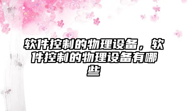 軟件控制的物理設備，軟件控制的物理設備有哪些