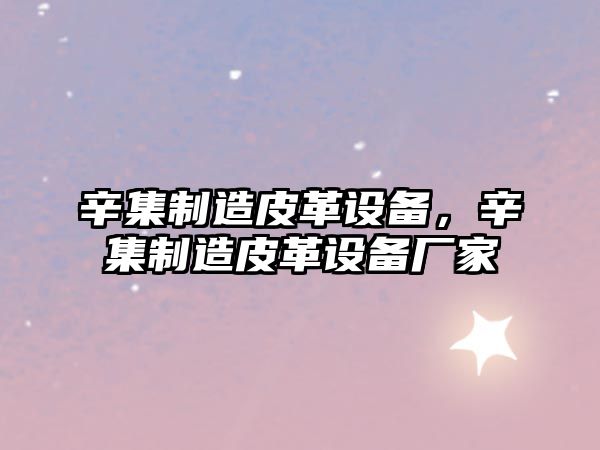 辛集制造皮革設備，辛集制造皮革設備廠(chǎng)家