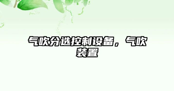 氣吹分選控制設備，氣吹裝置