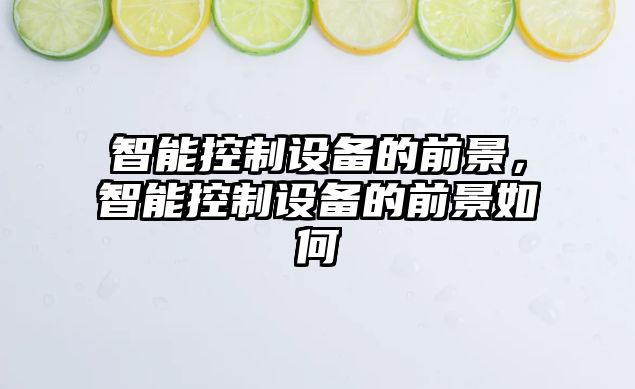智能控制設備的前景，智能控制設備的前景如何